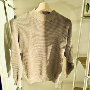 Uniqlo Taupe Knit Sweater